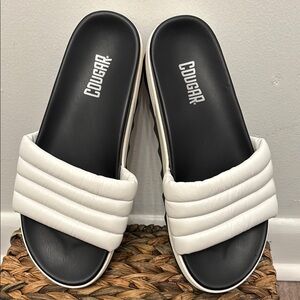 Cougar Women's White Slide Sandals